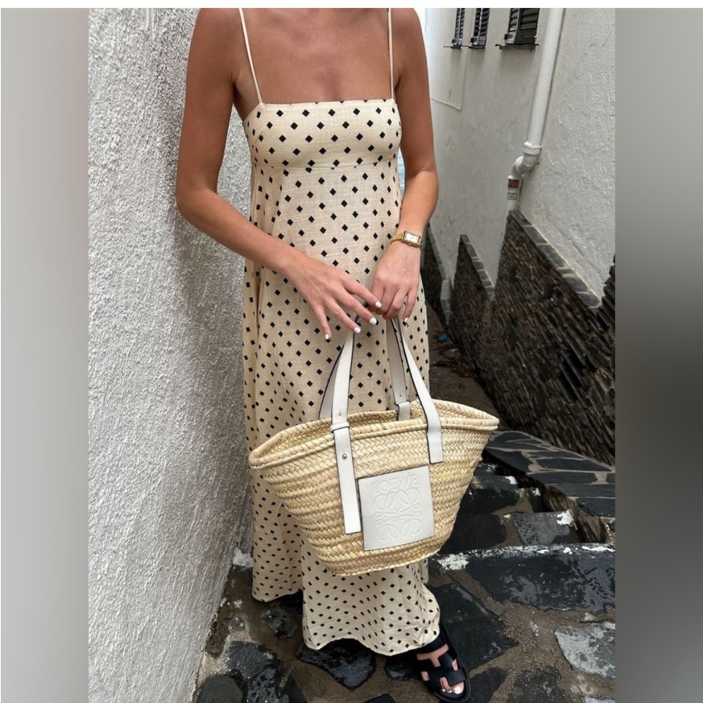 Commense Cream Polka Dot (Diamond!) Maxi Dress